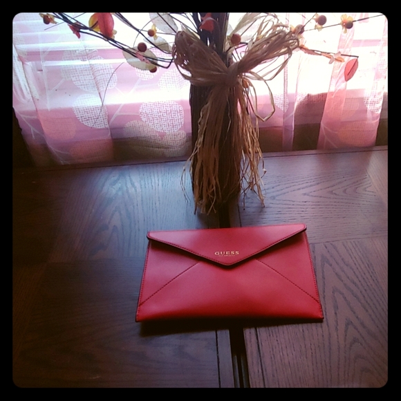 Guess Faux Leather Envelope Clutch - Picture 1 of 4
